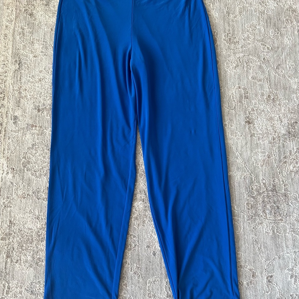 NWT CSC Studio Womens Pull On Pants Sz PXL Blue High Rise Elastic Waist Stretch